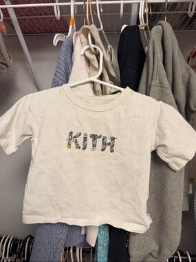 Kith Kids Cream Floral Logo Tee